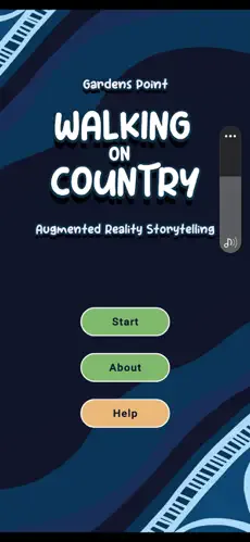 Walking on Country app opening screen for Gardens Point.
